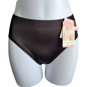 Vintage Barely There Panties Hi Cut Flawless Fit Ultrasleek 2913 Black M/6 NWT